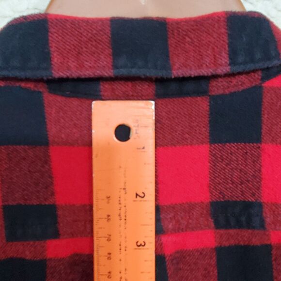 Woolrich Womens Black & Red Plaid Flannel Long Sleeve Button Shirt/Top Size Med - Picture 16 of 16
